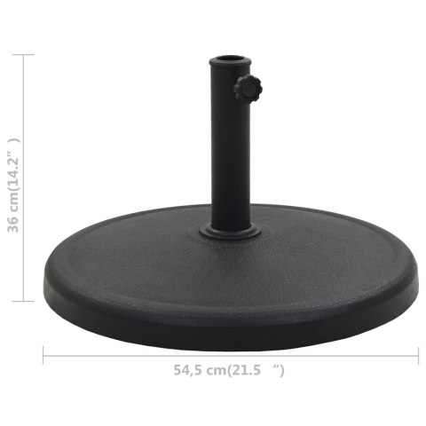 PODSTAWA POD PARASOL OGRODOWY OKRĄGŁA ŻYWICA 19 KG CZARNA
