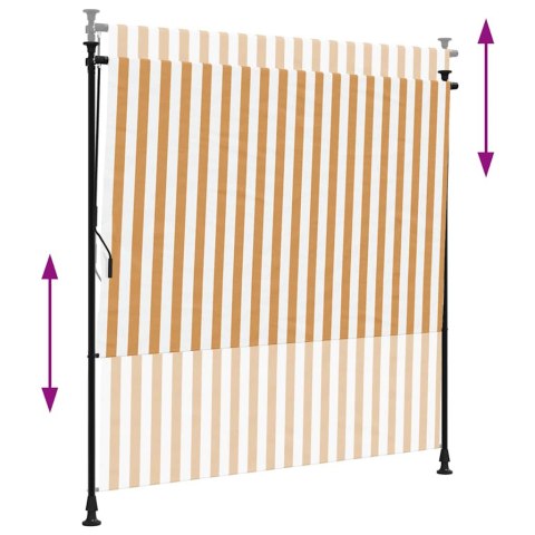 ROLETA ZEWNĘTRZNA POMARAŃCZOWO-BIAŁA 200X270CM