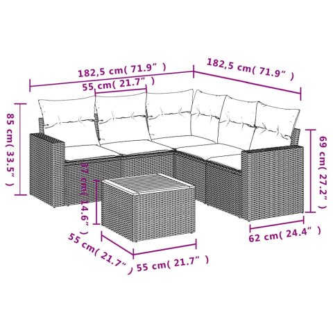 6-CZ. ZESTAW WYPOCZYNKOWY DO OGRODU Z PODUSZKAMI CZARNY