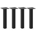NOGI DO STOLIKA KAWOWEGO 4 SZT. CZARNE 42-44CM STALOWE