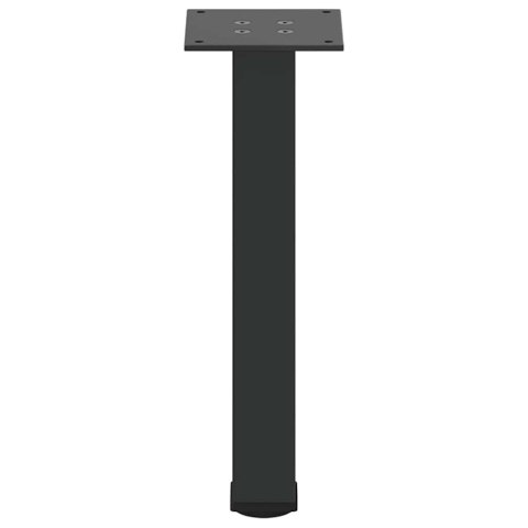 NOGI DO STOLIKA KAWOWEGO 4 SZT. CZARNE 42-44CM STALOWE