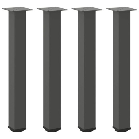 NOGI DO STOŁU KONSOLOWEGO 4 SZT. ANTRACYT 72-74CM STAL