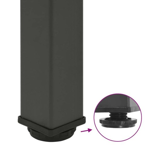 NOGI DO STOŁU KONSOLOWEGO 4 SZT. ANTRACYT 72-74CM STAL
