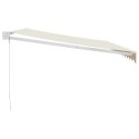 ZWIJANA MARKIZA KREMOWA 4,5X3M TKANINA I ALUMINIUM