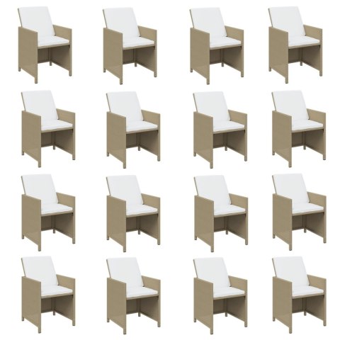 21-CZ. ZESTAW MEBLI OGRODOWYCH Z PODUSZKAMI POLIRATTAN BEŻOWY