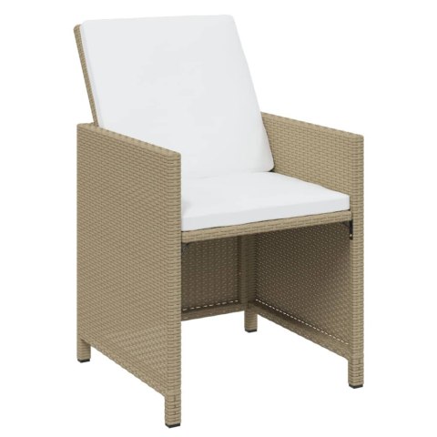 21-CZ. ZESTAW MEBLI OGRODOWYCH Z PODUSZKAMI POLIRATTAN BEŻOWY