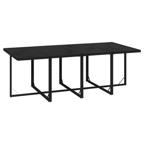 9-CZ. ZESTAW MEBLI OGRODOWYCH Z PODUSZKAMI POLIRATTAN CZARNY