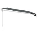 ZWIJANA MARKIZA TARASOWA 4,5X3M ANTRACYTOWA ALUMINIUM ODPORNA UV REGULOWANA