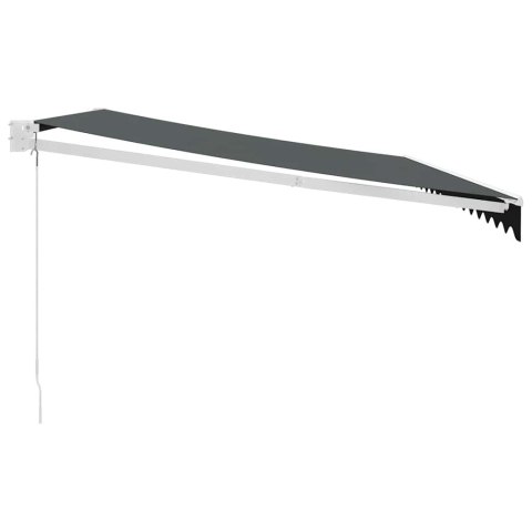 ZWIJANA MARKIZA TARASOWA 4,5X3M ANTRACYTOWA ALUMINIUM ODPORNA UV REGULOWANA