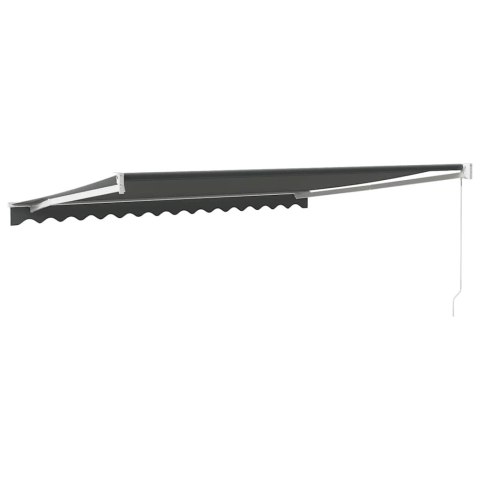 ZWIJANA MARKIZA TARASOWA 4,5X3M ANTRACYTOWA ALUMINIUM ODPORNA UV REGULOWANA