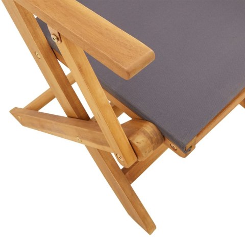 5-CZ. ZESTAW MEBLI OGRODOWYCH ANTRACYTOWA TKANINA I DREWNO