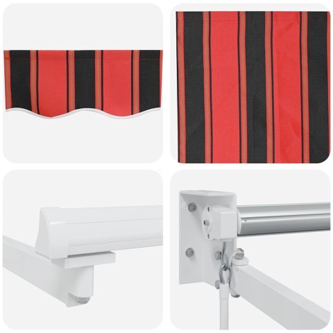 MARKIZA TARASOWA BALKONOWA CHOWANA RĘCZNA 350X250CM POMARAŃCZOWO BRĄZOWA UV