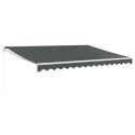 ZWIJANA MARKIZA ANTRACYTOWA 4X3M TKANINA I ALUMINIUM