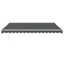 ZWIJANA MARKIZA ANTRACYTOWA 4X3M TKANINA I ALUMINIUM