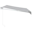 ZWIJANA MARKIZA ANTRACYTOWO-BIAŁA 3X2,5M TKANINA I ALUMINIUM