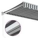 ZWIJANA MARKIZA ANTRACYTOWO-BIAŁA 3X2,5M TKANINA I ALUMINIUM
