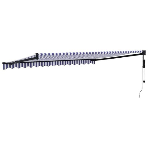 MARKIZA TARASOWA AUTOMATYCZNA 4X3 M PILOT ELEKTRYCZNA NIEBIESKO BIAŁA PASY UV