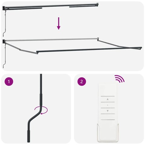 ZWIJANA MARKIZA AUTOMATYCZNA POMARAŃCZOWO-BRĄZOWA 4X3M