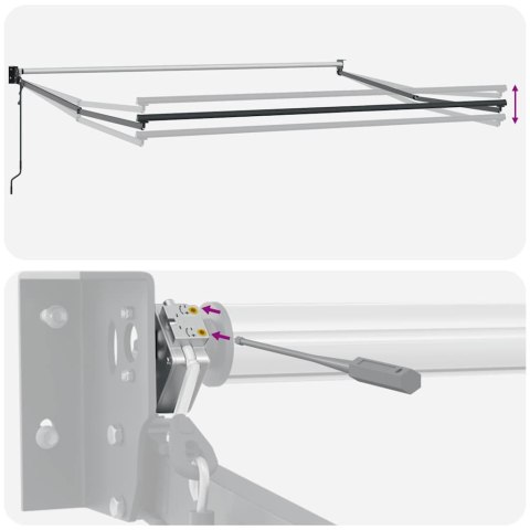 ZWIJANA MARKIZA AUTOMATYCZNA POMARAŃCZOWO-BRĄZOWA 4X3M