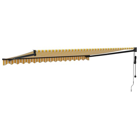 ZWIJANA MARKIZA AUTOMATYCZNA ŻÓŁTO-BIAŁA 4X3M