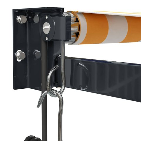 ZWIJANA MARKIZA AUTOMATYCZNA ŻÓŁTO-BIAŁA 4X3M