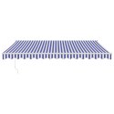 ZWIJANA MARKIZA NIEBIESKO-BIAŁA 4X3M TKANINA I ALUMINIUM