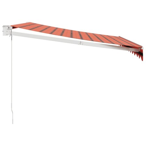 ZWIJANA MARKIZA POMARAŃCZ I BRĄZ 3,5X2,5M TKANINA I ALUMINIUM