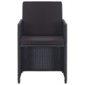 13-CZ. ZESTAW MEBLI OGRODOWYCH Z PODUSZKAMI RATTAN PE CZARNY