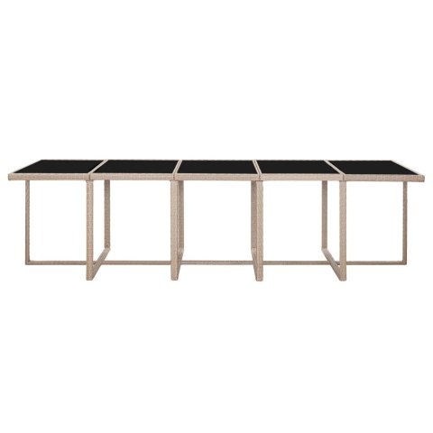 15-CZ. ZESTAW MEBLI OGRODOWYCH Z PODUSZKAMI RATTAN PE BEŻOWY