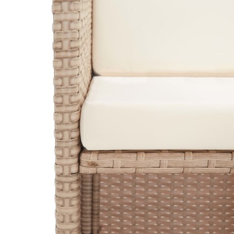 15-CZ. ZESTAW MEBLI OGRODOWYCH Z PODUSZKAMI RATTAN PE BEŻOWY