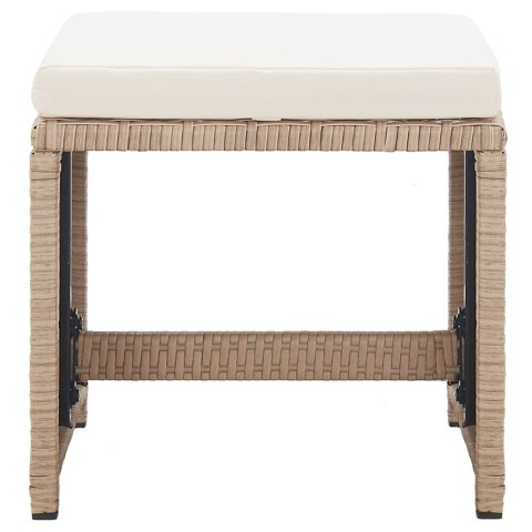 15-CZ. ZESTAW MEBLI OGRODOWYCH Z PODUSZKAMI RATTAN PE BEŻOWY