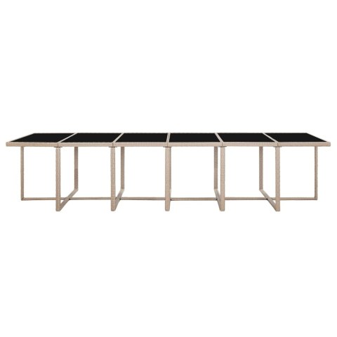 17-CZ. ZESTAW MEBLI OGRODOWYCH Z PODUSZKAMI RATTAN PE BEŻOWY