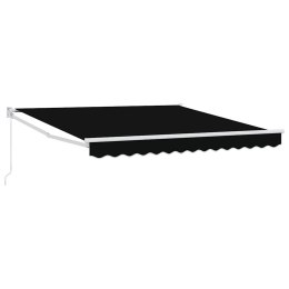 MARKIZA ZWIJANA CZARNY 350X250CM POLIESTER I ALUMINIUM