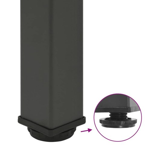 NOGI DO STOLIKA KAWOWEGO 4 SZT. ANTRACYT 30-32CM STAL