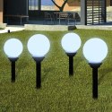 LAMPY DO OŚWIETLENIA ŚCIEŻKI 4 SZT LED 15CM ZE SZPIKULCAMI