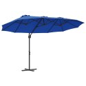 PARASOL PLAŻOWY NIEBIESKI AZUR 372X198X243CM