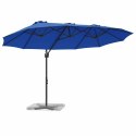 PARASOL PLAŻOWY NIEBIESKI AZUR 372X198X243CM