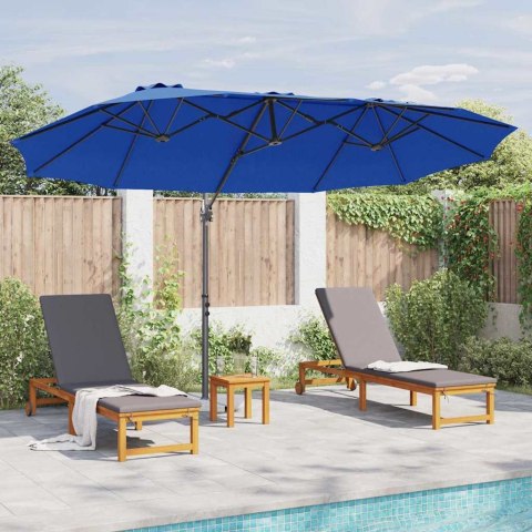 PARASOL PLAŻOWY NIEBIESKI AZUR 372X198X243CM