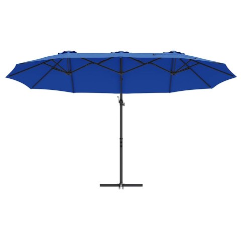 PARASOL PLAŻOWY NIEBIESKI AZUR 372X198X243CM