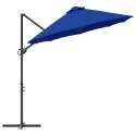 PARASOL PLAŻOWY NIEBIESKI AZUR 372X198X243CM