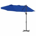 PARASOL PLAŻOWY NIEBIESKI AZUR 372X198X243CM
