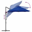 PARASOL PLAŻOWY NIEBIESKI AZUR 372X198X243CM