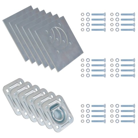 PIERŚCIENIE MOCUJĄCE ŁADUNEK 6 SZT STAL OCYNKOWANA 2000KG