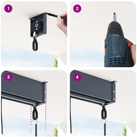 ROLETA ZEWNĘTRZNA 160X250CM ANTRACYTOWA