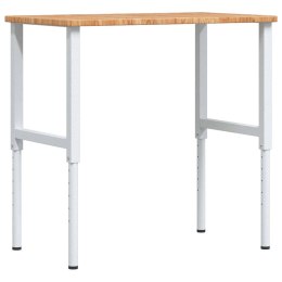 STOLIK ROBOCZY JASNY BRĄZ 100X60X(71,5-98)CM DREWNO DĘBOWE