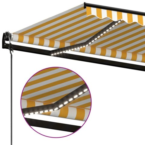 AUTOMATYCZNIE ZWIJANA MARKIZA LED I CZUJNIK WIATRU 600X350CM