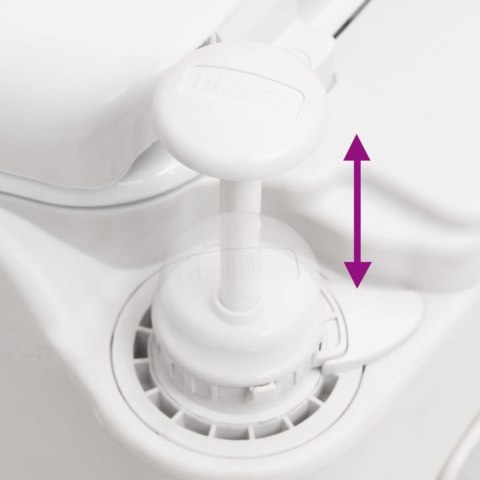 ZINTEGROWANA TOALETA TURYSTYCZNA BIAŁA 24+17 L HDPE I PP