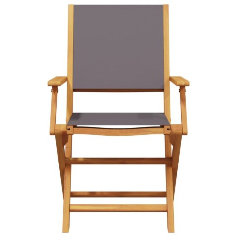 5-CZ. ZESTAW MEBLI OGRODOWYCH ANTRACYTOWA TKANINA I DREWNO