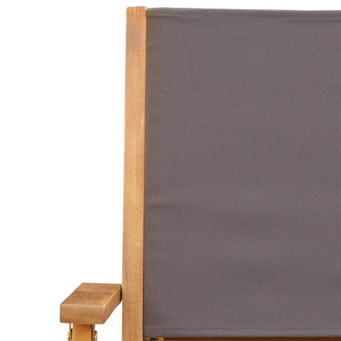 5-CZ. ZESTAW MEBLI OGRODOWYCH ANTRACYTOWA TKANINA I DREWNO