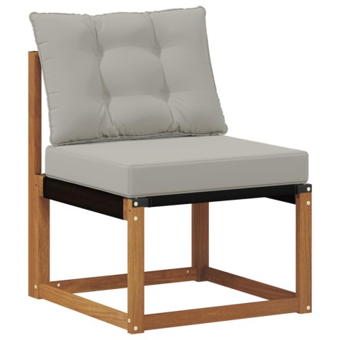 ZESTAW SOF NA ZEWNĄTRZ Z PODUSZKĄ 5 EL. NATURALNY I JASNY SZARY